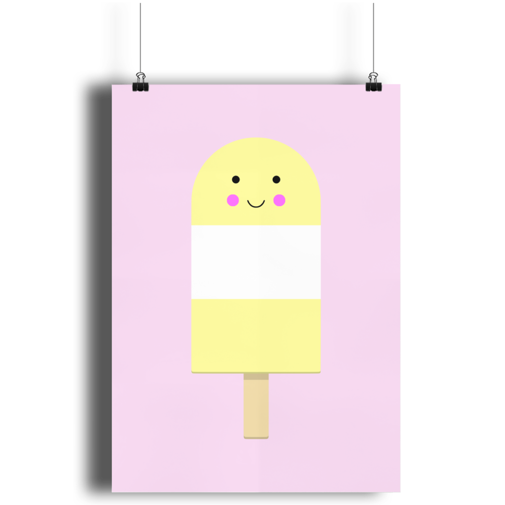 Ice Lolly Print - Yellow (A4) • Awsm Street
