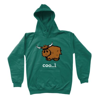 scottish highland coo unisex kids hoodie