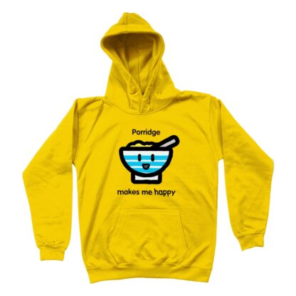 yellow porridge unisex kids hoodie