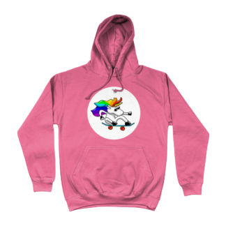 skateboarding unicorn hoodie